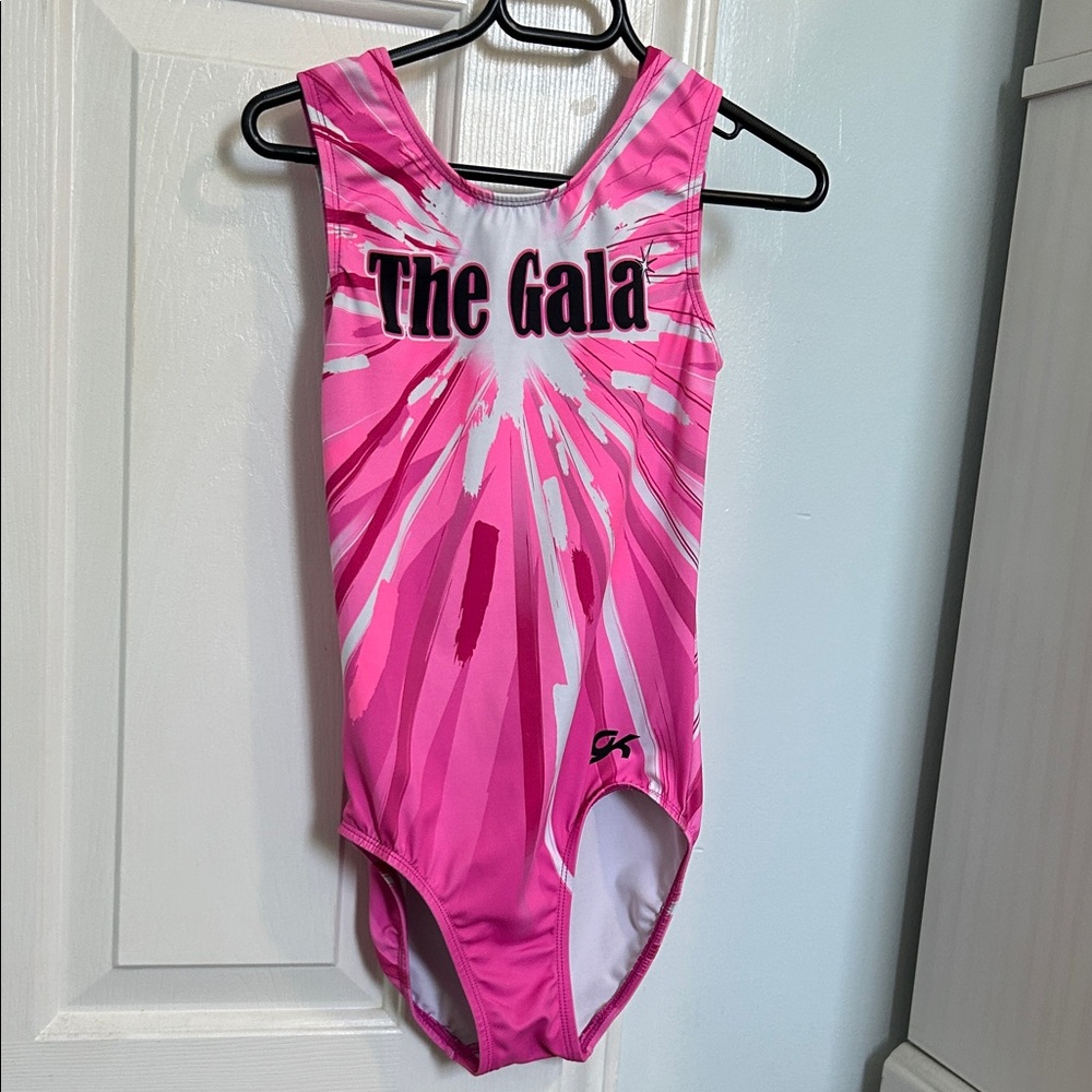 GK Pink and White Kids Leotard